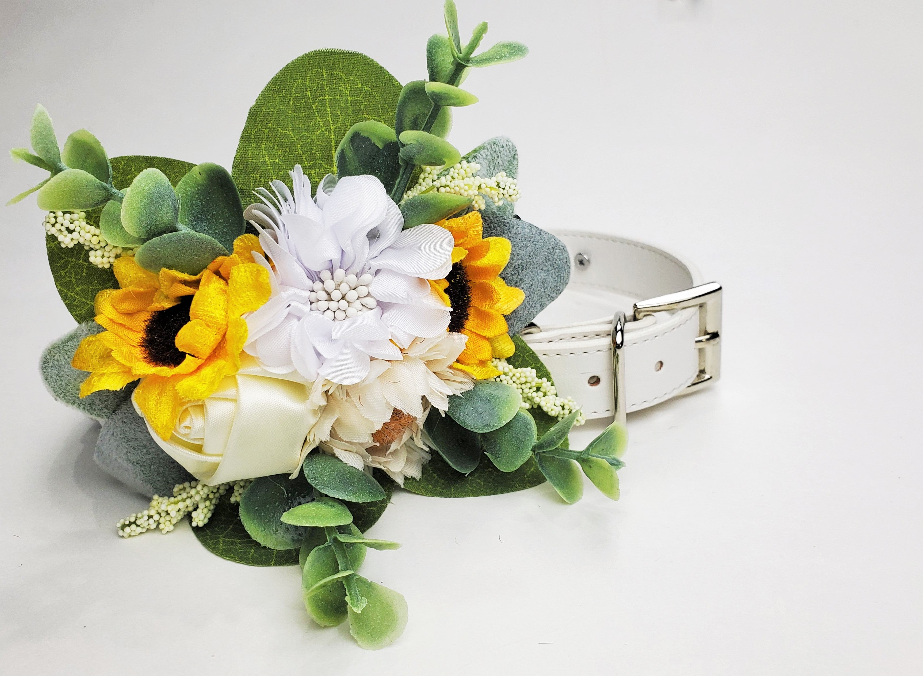 Sunflower Succulent Wedding Leash and Collar | The Toto | 8 Color Choices